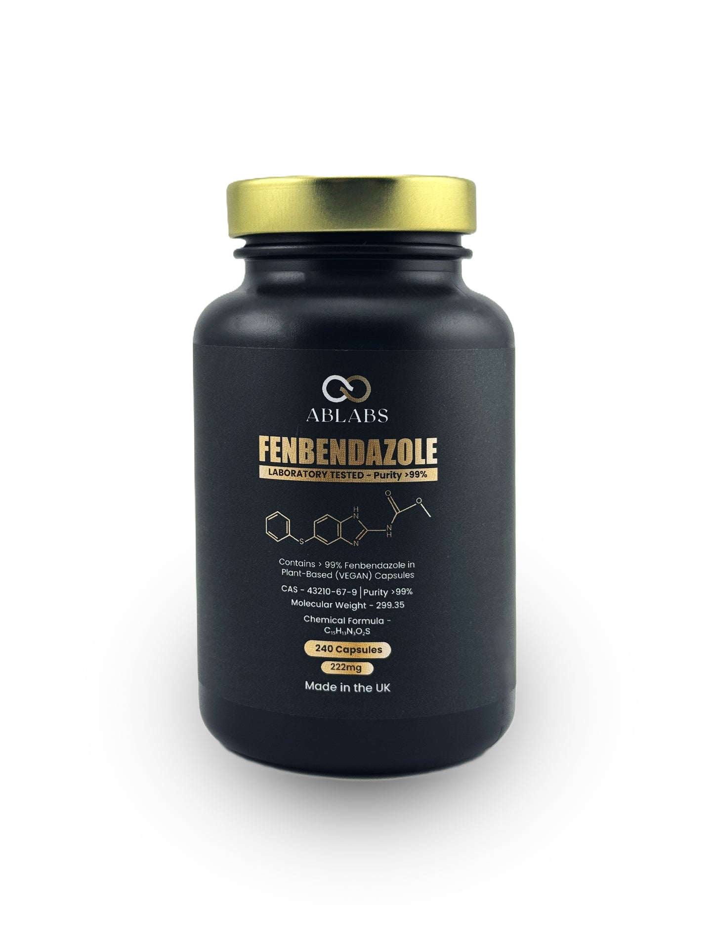 Ablabs Fenbendazole: Precision Purity for Research & Development - 222MG CAPSULES