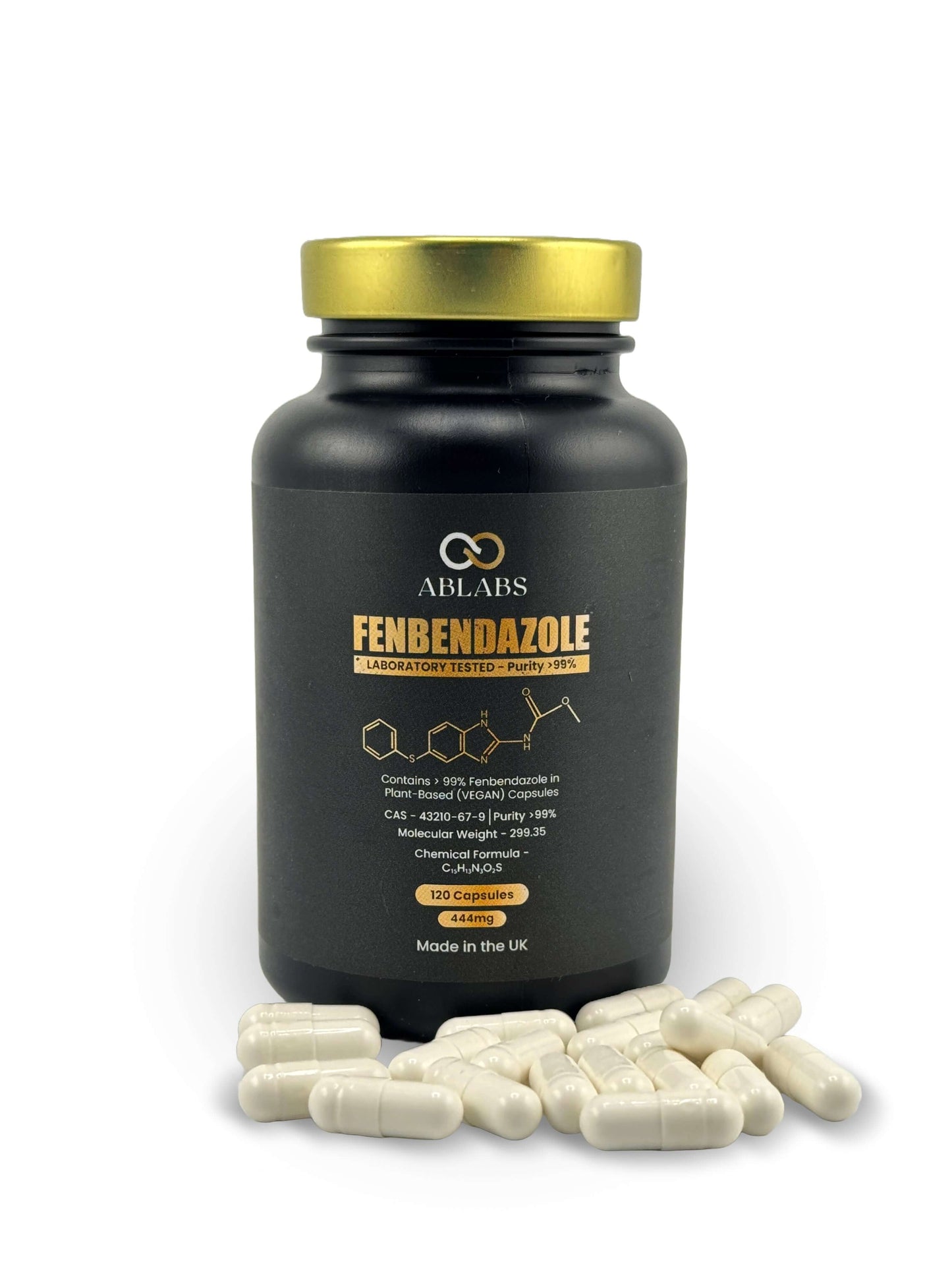 Ablabs Fenbendazole: Precision Purity for Research & Development - 444MG CAPSULES