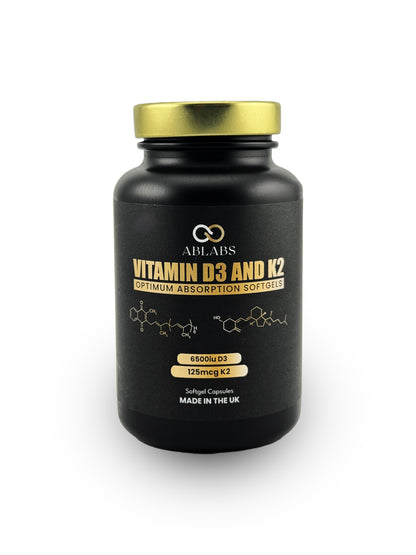 Ablabs Vitamin D3 6500 IU + K2 125μg (MK-7)