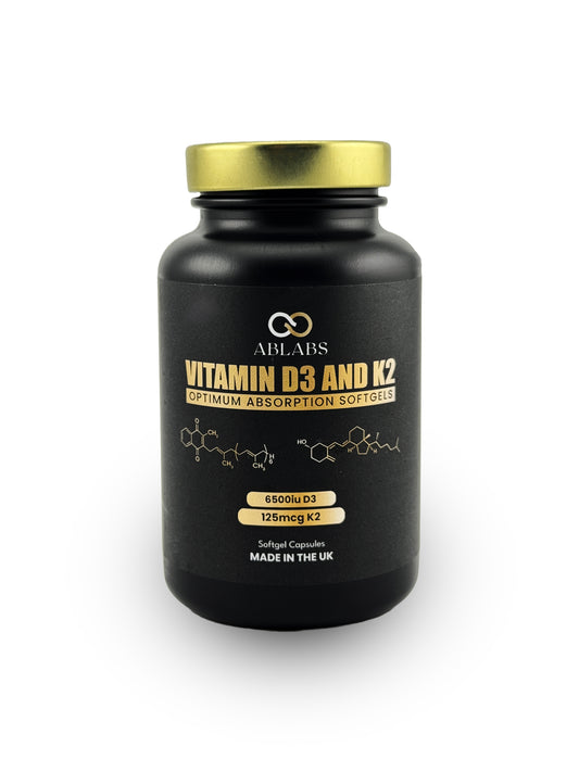 Ablabs Vitamin D3 6500 IU + K2 125μg (MK-7)