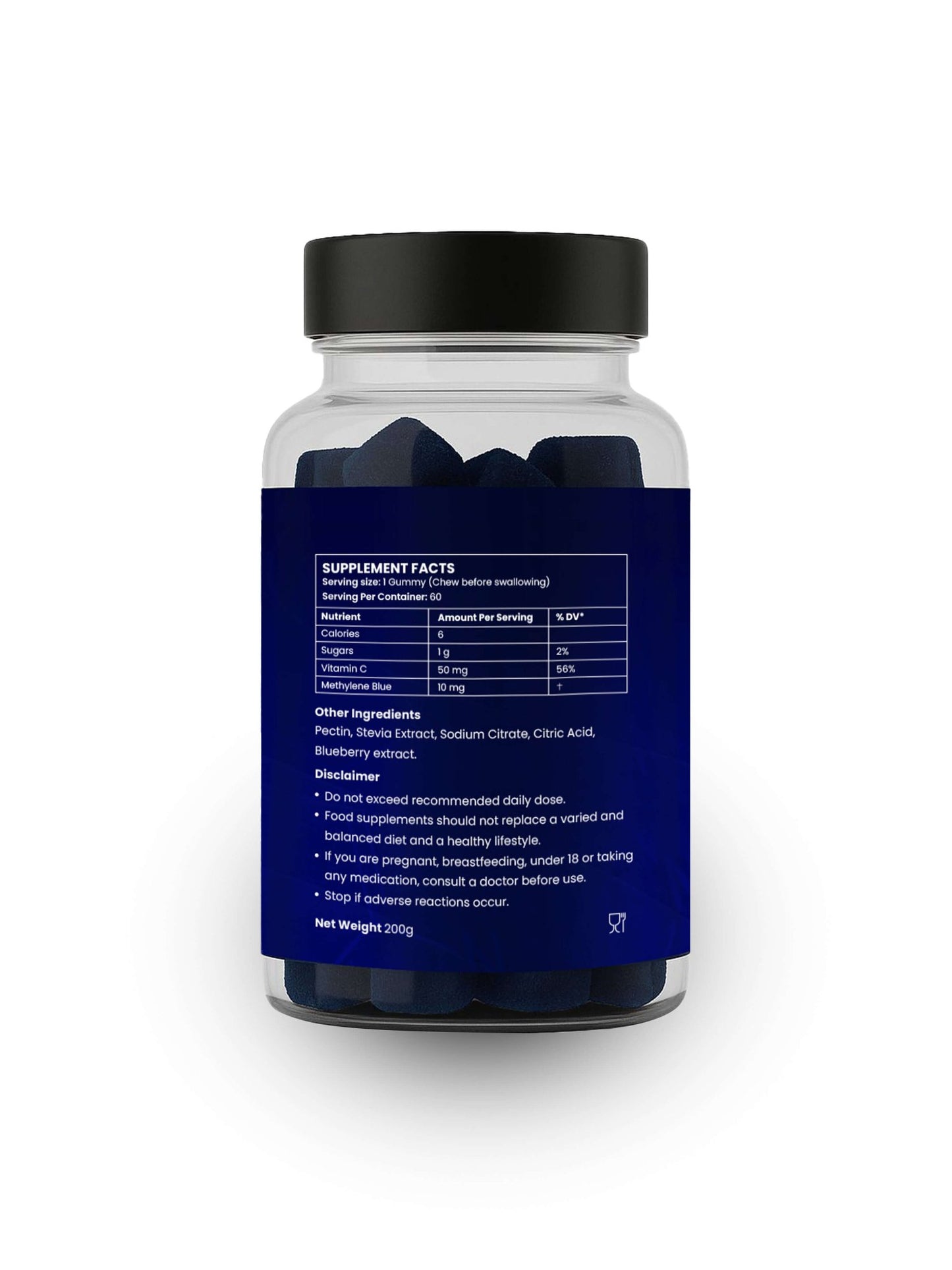 Ablabs Blu — 10 mg MB Gummies (with 50 mg Vitamin C) (Meta) - Ablabs