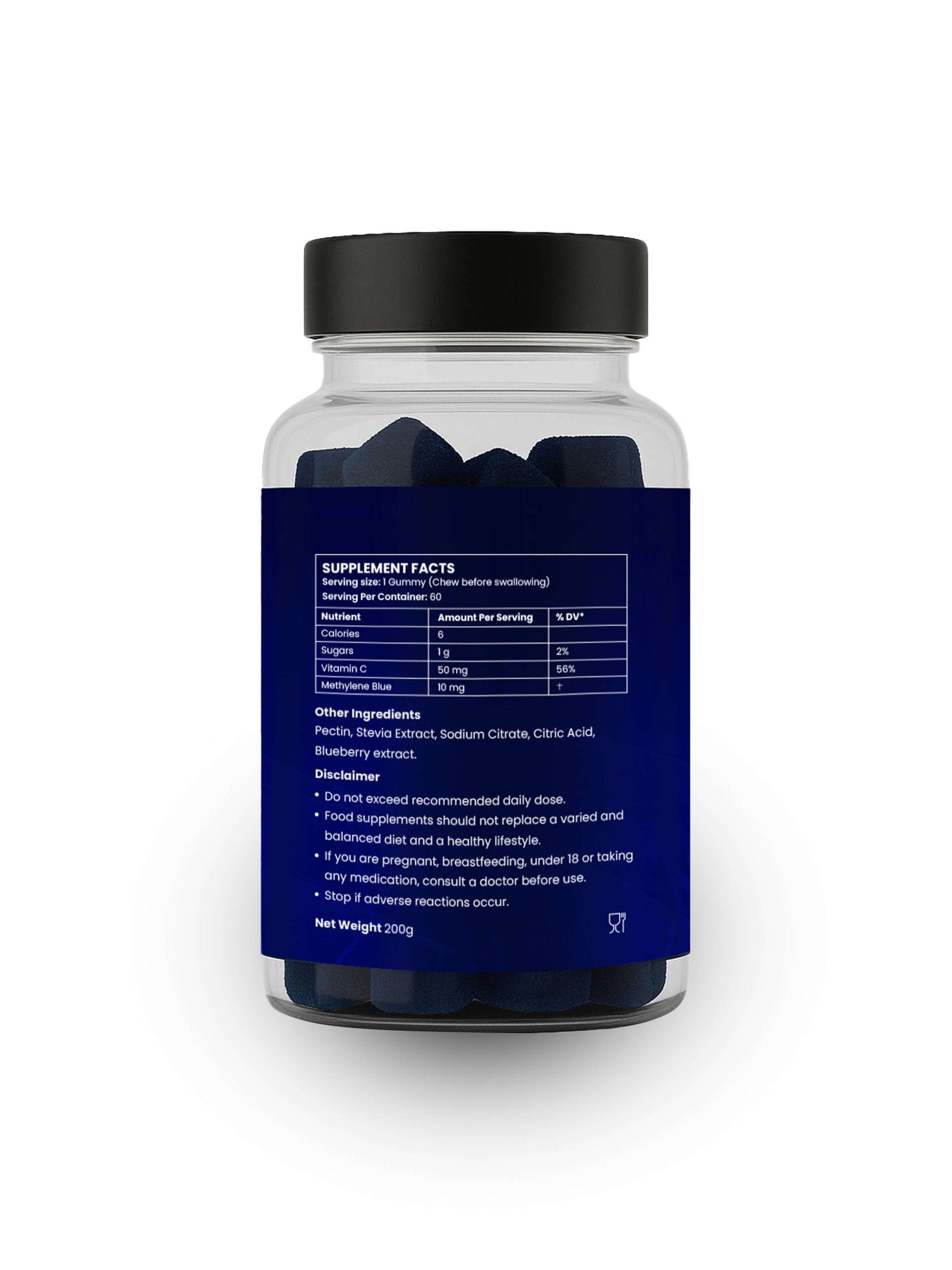 Ablabs Blu — 10 mg MB Gummies (with 50 mg Vitamin C) (Meta) - Ablabs