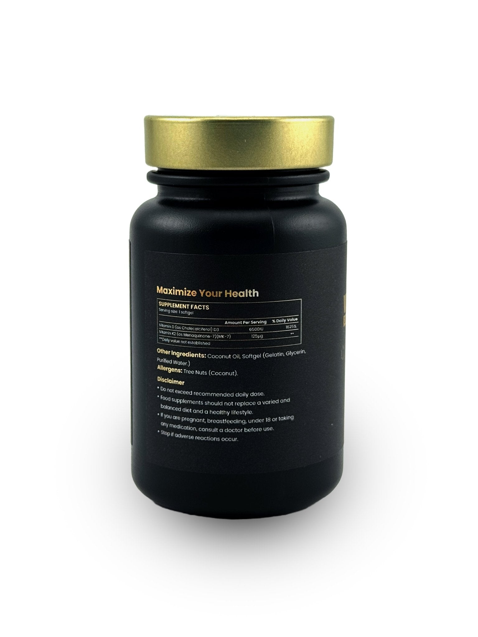 Ablabs Vitamin D3 6500 IU + K2 125 µg (MK - 7) — MCT Softgels (Meta) - Ablabs