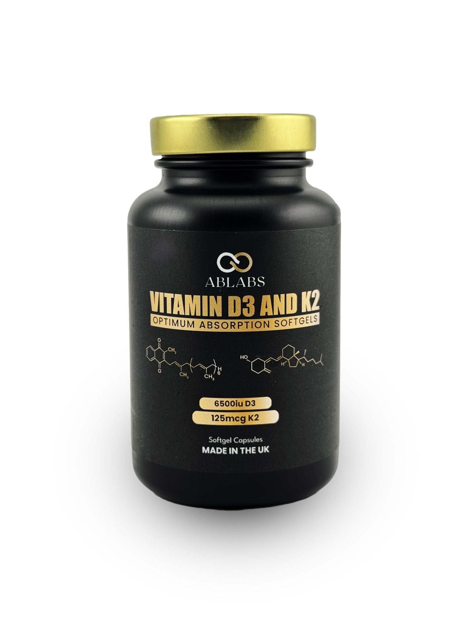 Ablabs Vitamin D3 6500 IU + K2 125 µg (MK - 7) — MCT Softgels (Meta) - Ablabs