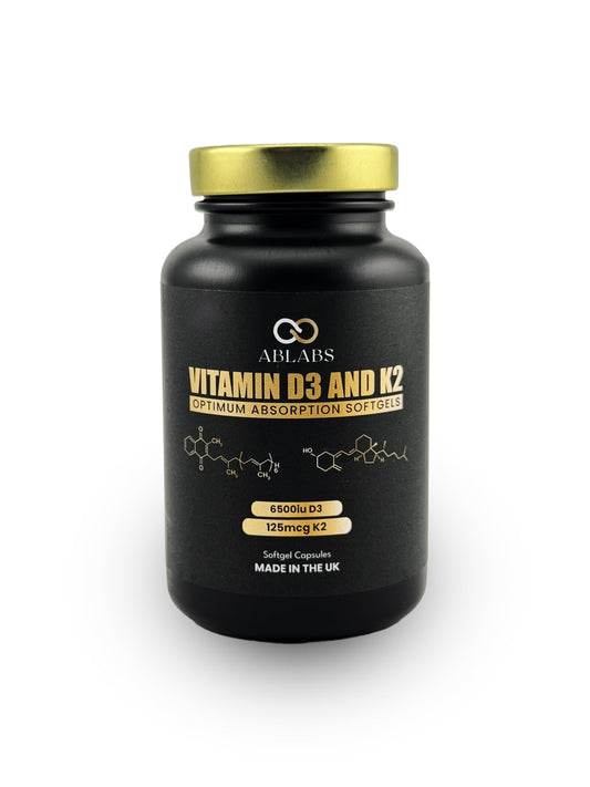 Ablabs Vitamin D3 6500 IU + K2 125 µg (MK - 7) — MCT Softgels (Meta) - Ablabs