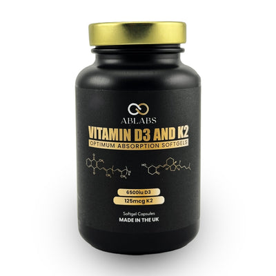 Ablabs Vitamin D3 6500 IU + K2 125 µg (MK - 7) — MCT Softgels (Meta) - Ablabs